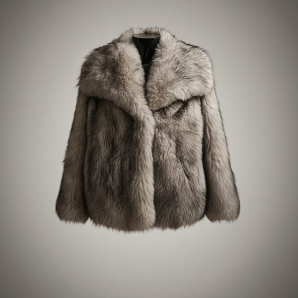 Elegante Giacca in Pelliccia Sintetica "Arctic Wolf"