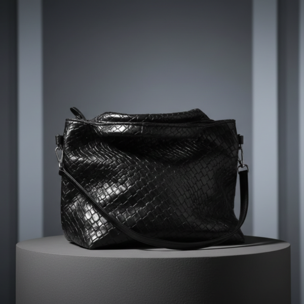 Borsa a Spalla "Intreccio Soft" Nera
