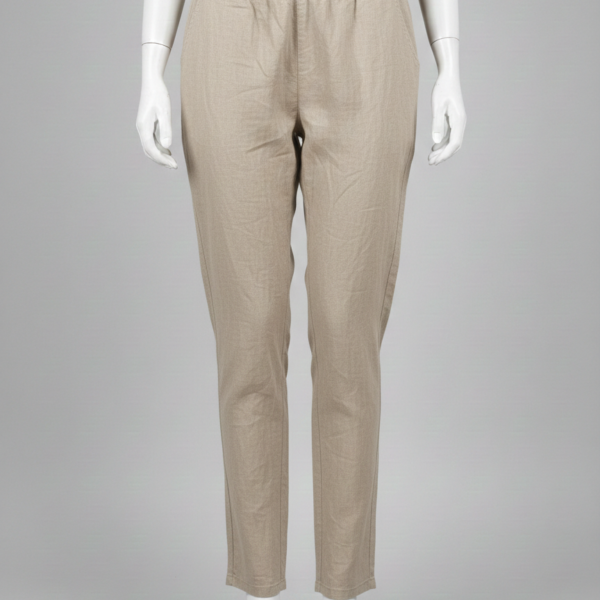 Pantalone Slim-Comfort in Micro-Texture con Vita Elasticizzata