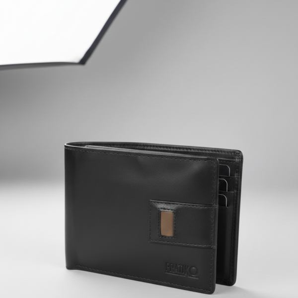 Pratiko – Portafogli Bi-Fold Slim in Pelle Premium con Slot Multi-Card