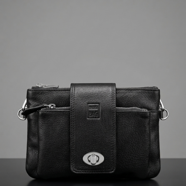 Pratiko Mini Bag Organizzata – Black Textured Edition