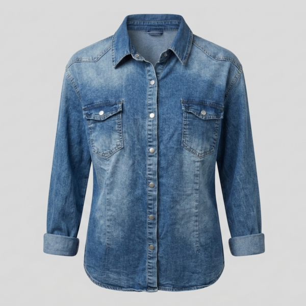 Camicia Jeans Elasticizzata